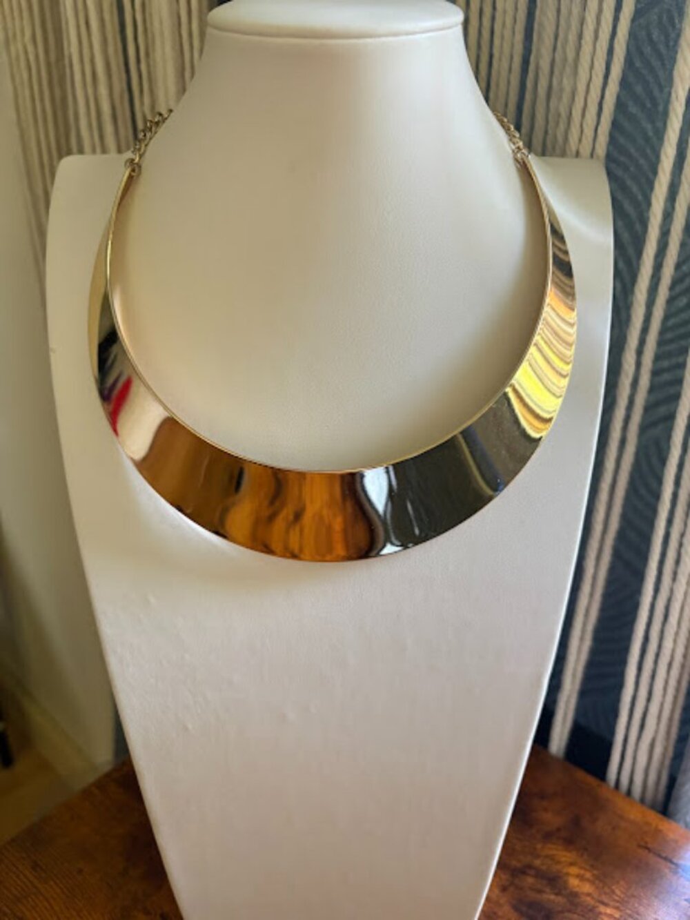 Gold-Tone Crescent Moon Necklace